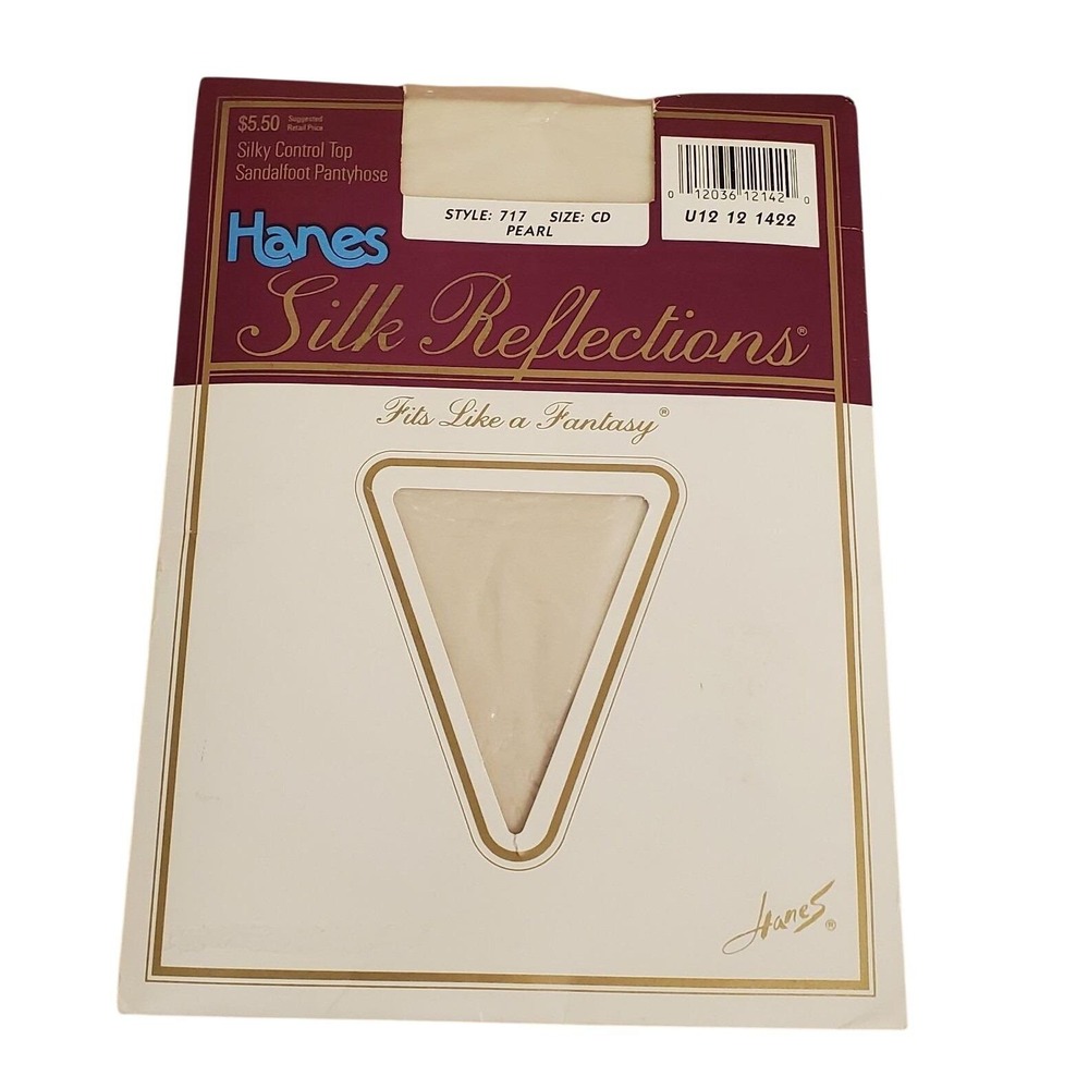 Hanes Pearl Silk Reflections Control Top Pantyhose 717 Size CD